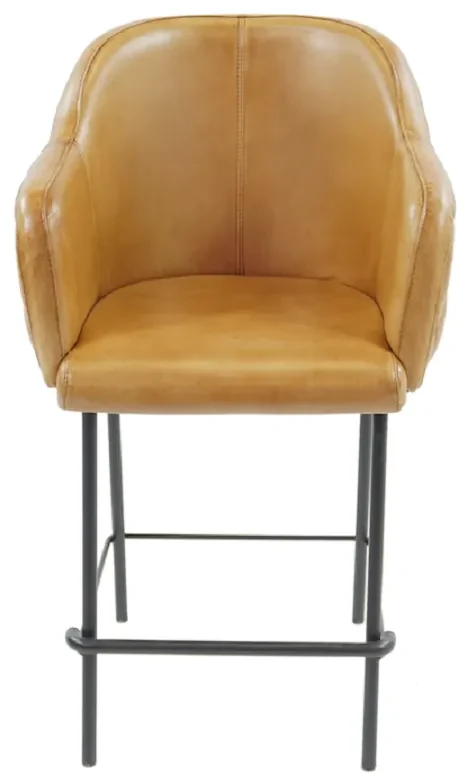 Scaun pentru bar din piele naturala ✔ model DELIO 65