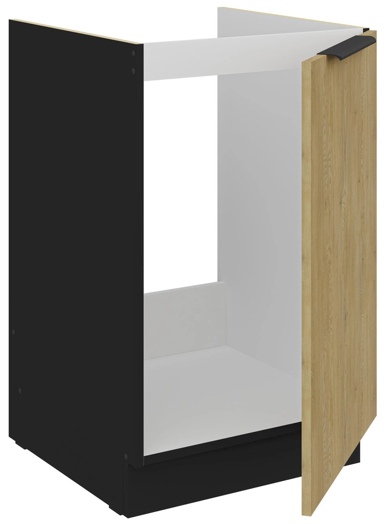 Dulap inferior de bucătărie pod drez Carminia 50 ZL 1F BB (stejar cremona + negru). 1127984