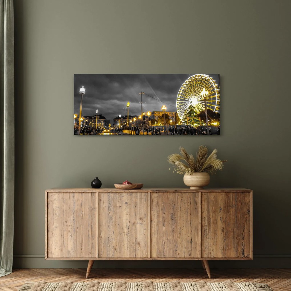Tablou carusel în amurg (120x50 cm)