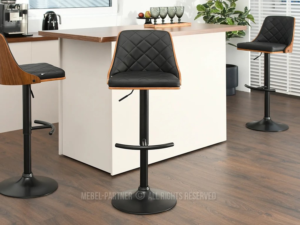 Scaun Haire (nuc închis + negru). 1110585