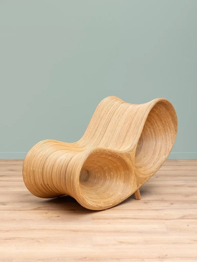 Fotoliu lounge din rattan, "Carica"