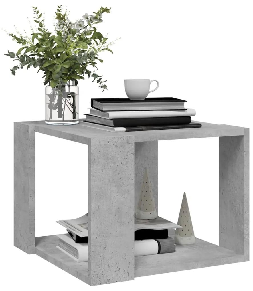 Masa de cafea, gri beton, 40x40x30 cm, lemn compozit 1, Gri beton