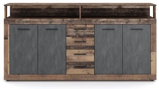 Comodă RUNA maro închis/antracit