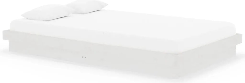 vidaXL Cadru de pat, alb, 120x200 cm, lemn masiv de pin