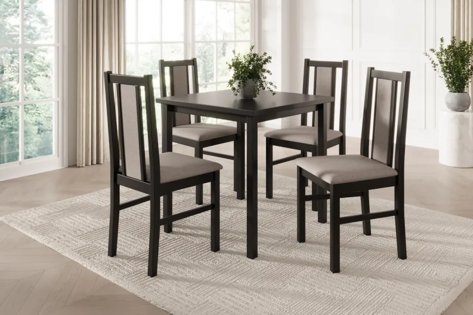 Scaun tapitat, din lemn, Vos XIV, ADRK Furniture (Culoare: Sonoma / Opium 99)