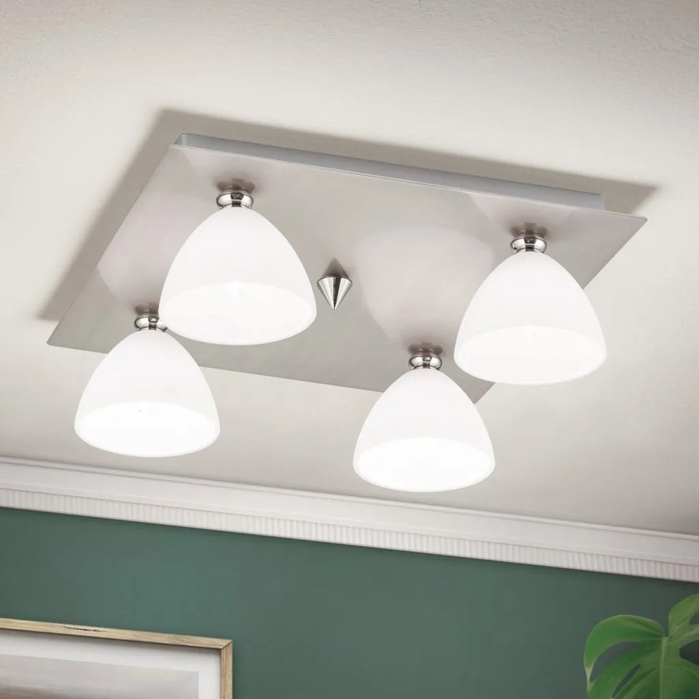 Plafoniera eleganta design modern OPALDESIGN 4L, satin