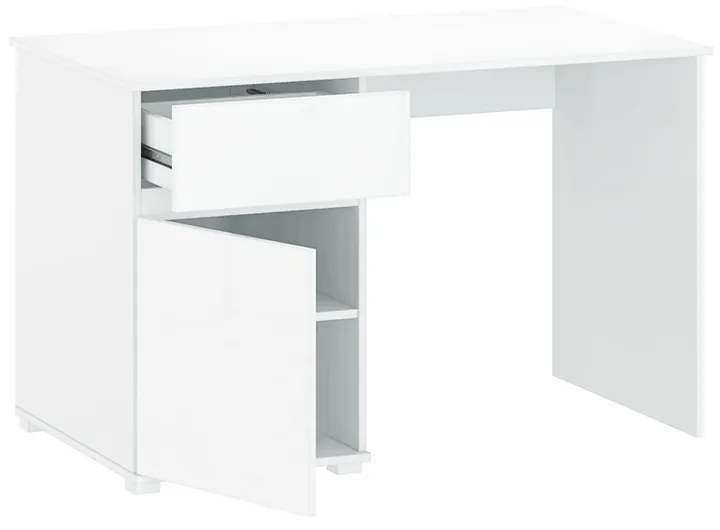 Birou PC 1D1S / 120, alb lucios, LINDY