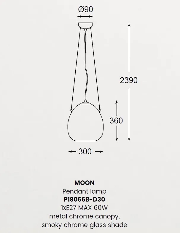 Lustra, Pendul ultra modern, diametru 30cm MOON