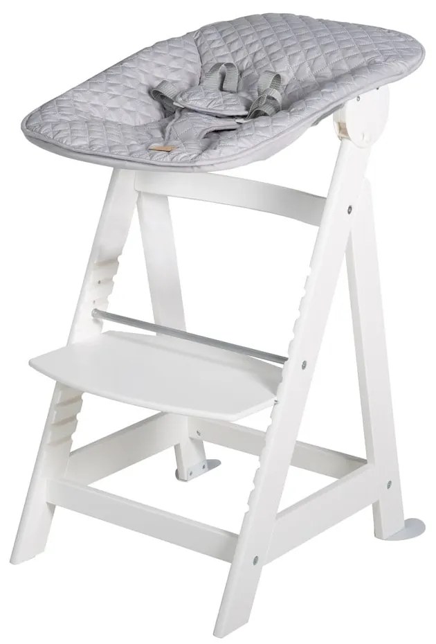 Scaun de masă pentru bebe alb Grow-Along – Roba