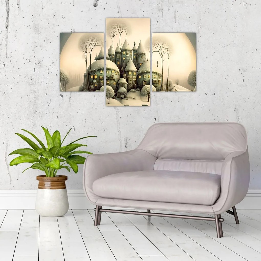 Tablou - Căsuțe de basm (90x60 cm)