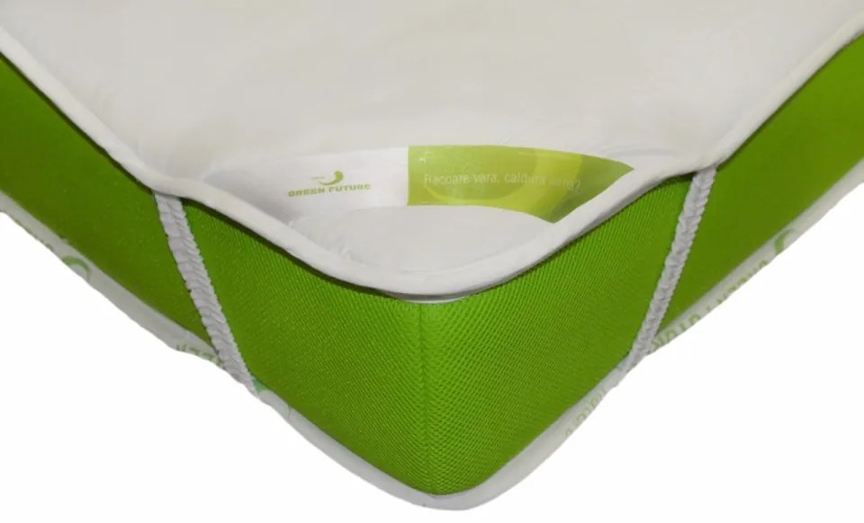 Protectie saltea impermeabila Nature Bamboo Kids 60x120 cm, Alb
