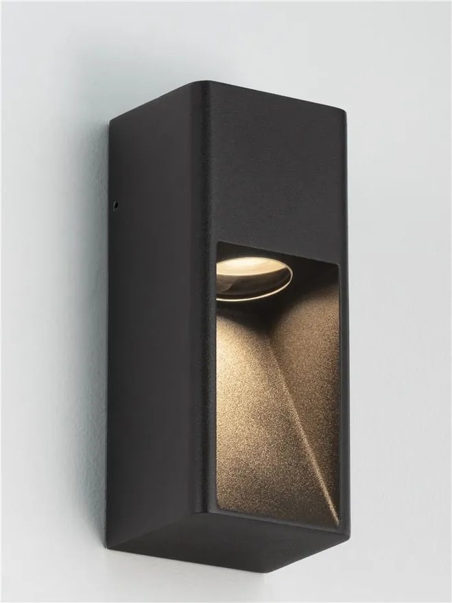 Spot aplicat perete exterior IP65 MAZU negru