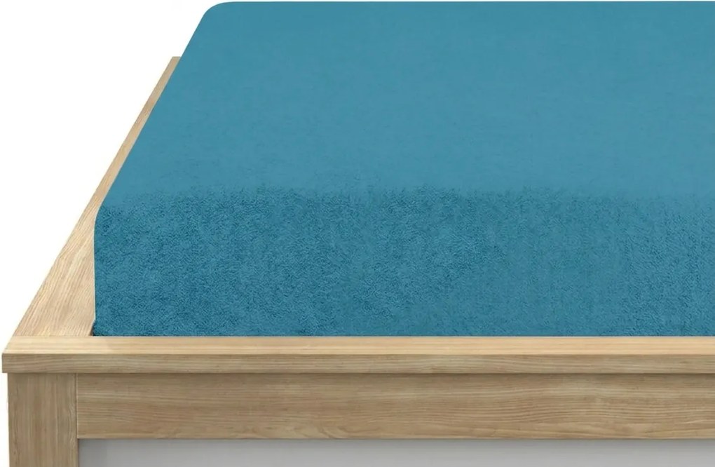 Cearsaf Frote EXCLUSIVE turcoaz inchis 90 x 200 cm