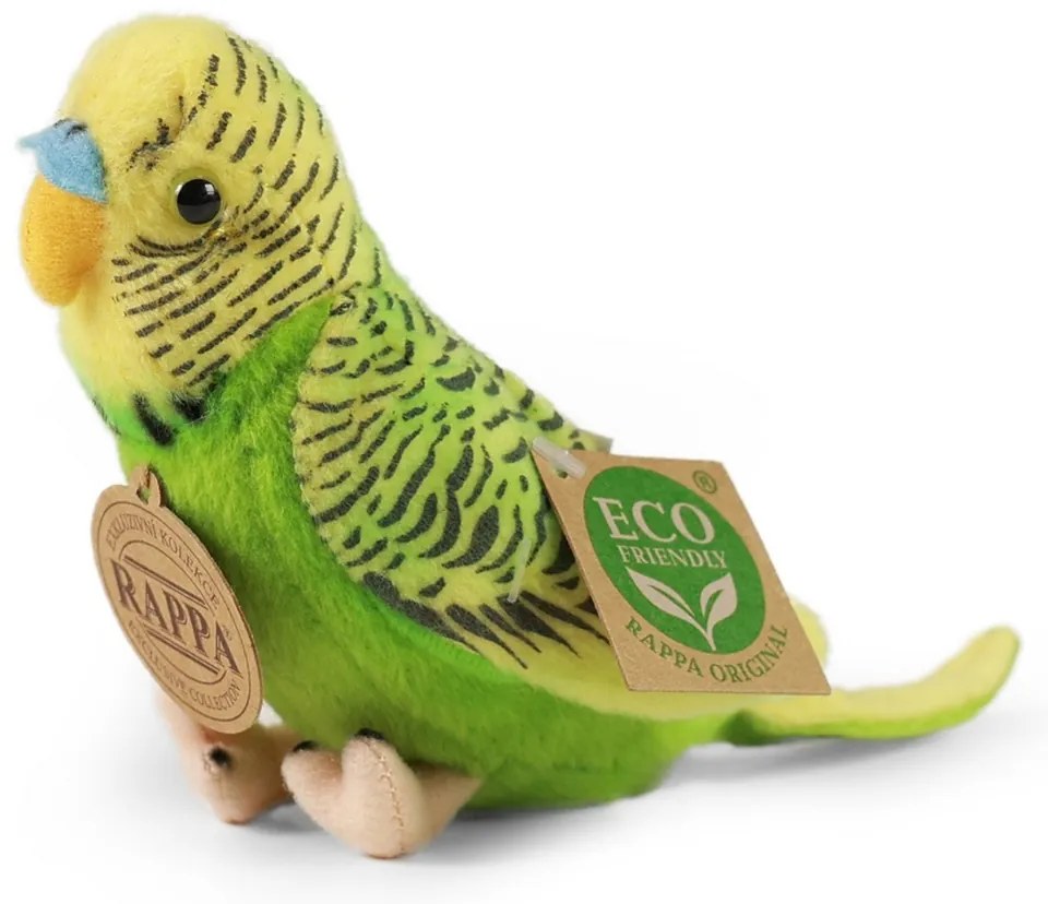 Rappa Plush pasăre cherub verde, 11 cm, cu sunet
