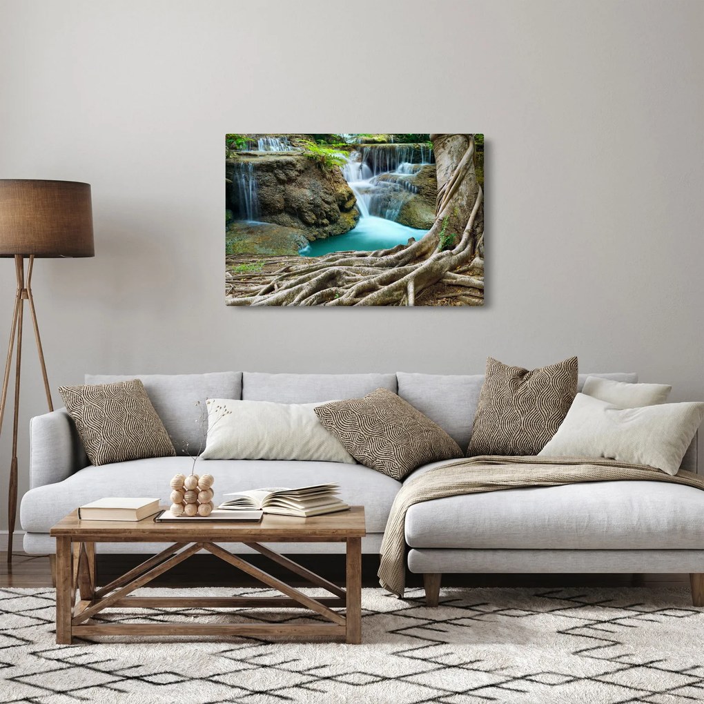 Tablou - Râu cu cascade (90x60 cm)