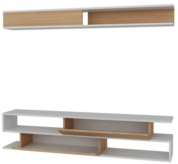 Ansamblu Comoda TV Sims Alb-Teak