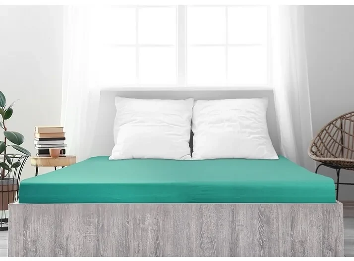 Cearșaf de pat 4Home jersey Ideal verde turcoaz, 200 x 200 cm, 200 x 200 cm