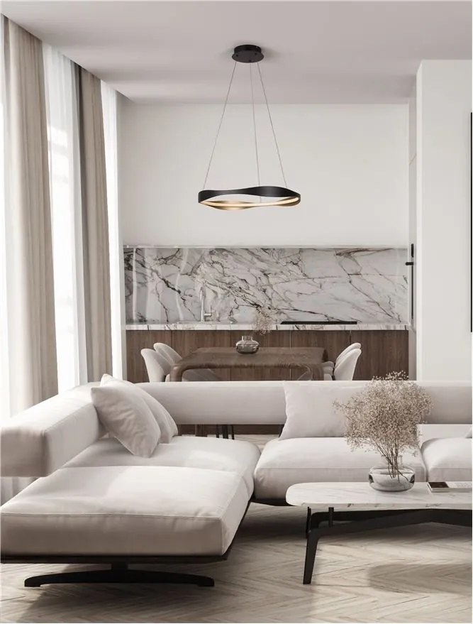 Lustra LED CCT moderna cu telecomanda Platinum 60cm
