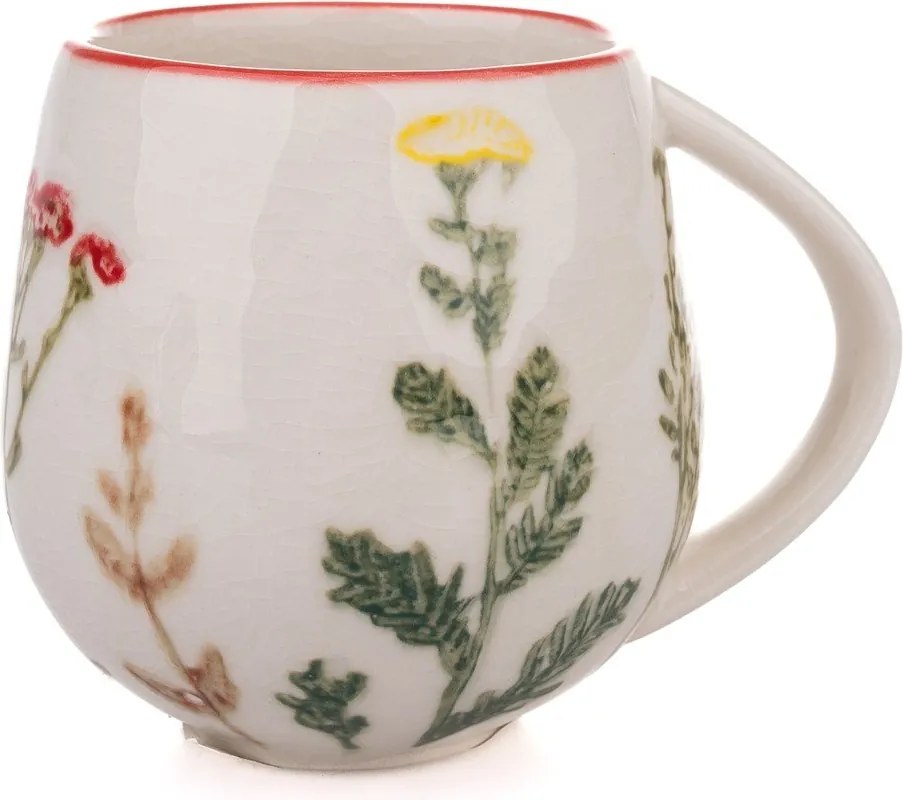 Cană albă din porțelan 240 ml Flower Garden – Dakls