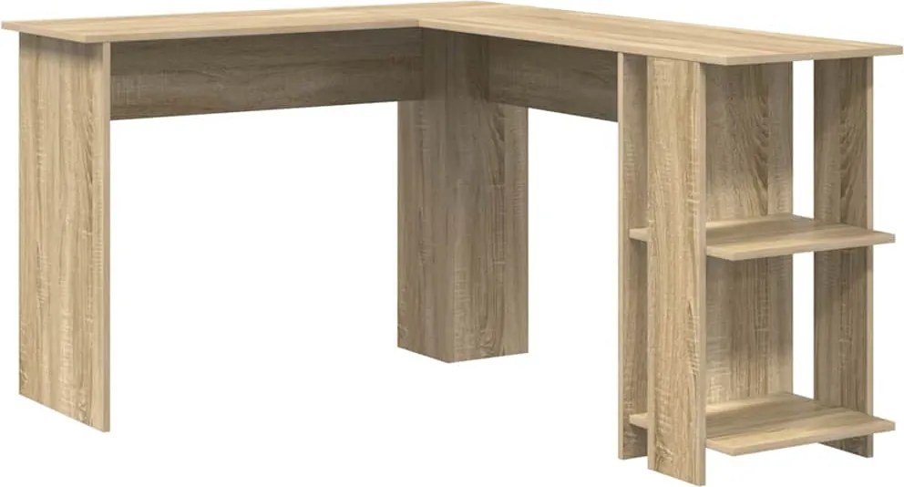 vidaXL Birou de colț Stejar Sonoma 140 x 113,5 x 75 cm Lemn compozit
