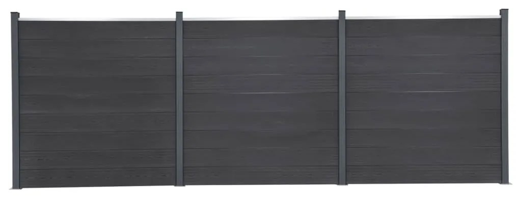 vidaXL Set panouri pentru gard, gri, 526x186 cm, WPC