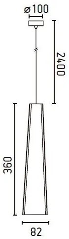 Pendul modern inaltime 186cm LED Pluma 64172