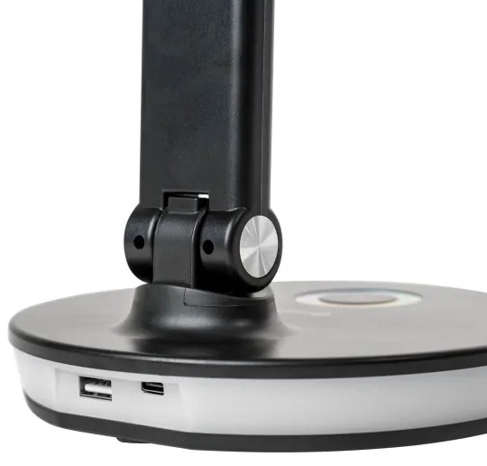 Lampă LED RGB reîncărcabilă de masă cu funcție de acumulator extern LED/12W/5V 2800-6000K negru