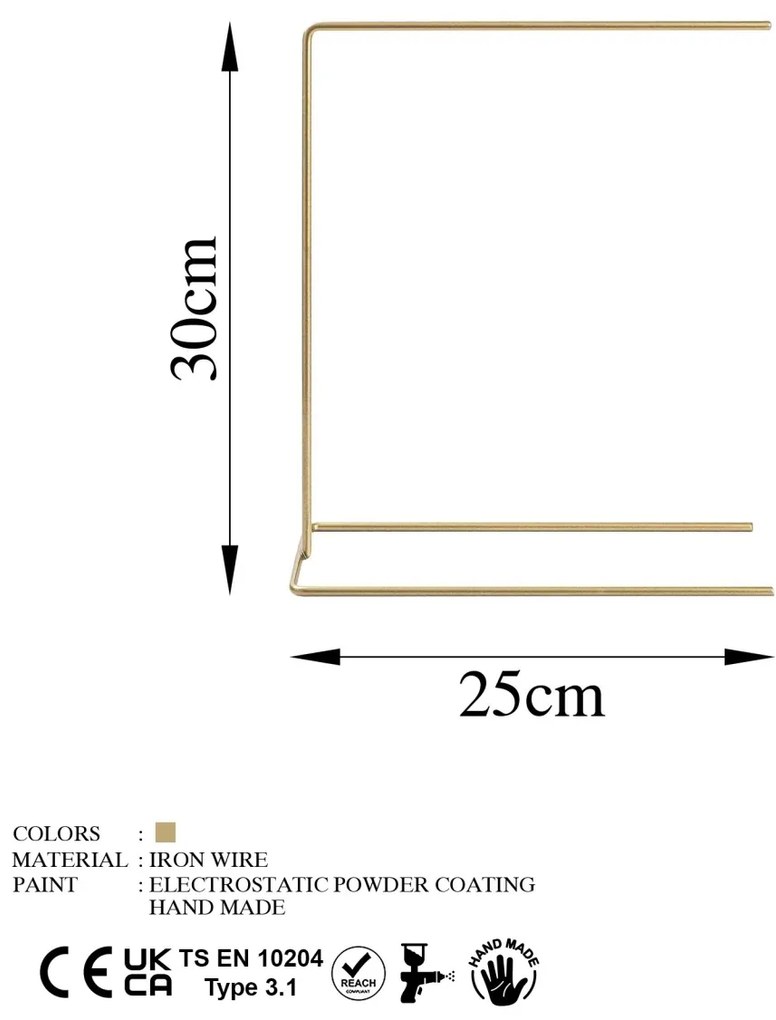 Suport bijuterii TK-005 Auriu 25x30x12 cm