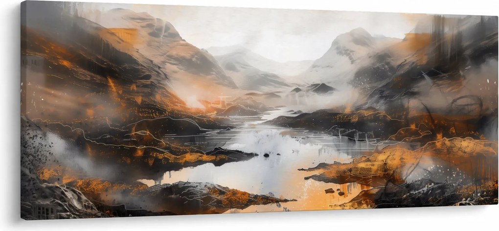 Tablou - Pictura peisajelor montane (120x50 cm)