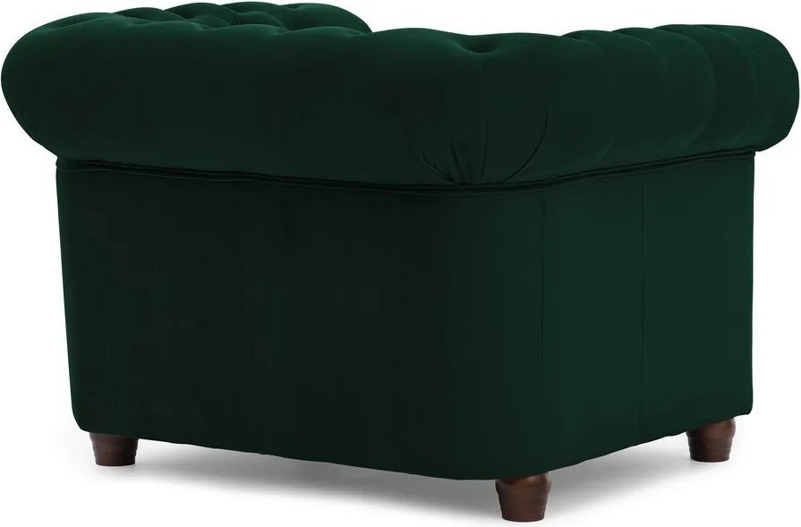 Fotoliu verde chesterfield cu tapițerie din catifea York Blik – Ropez