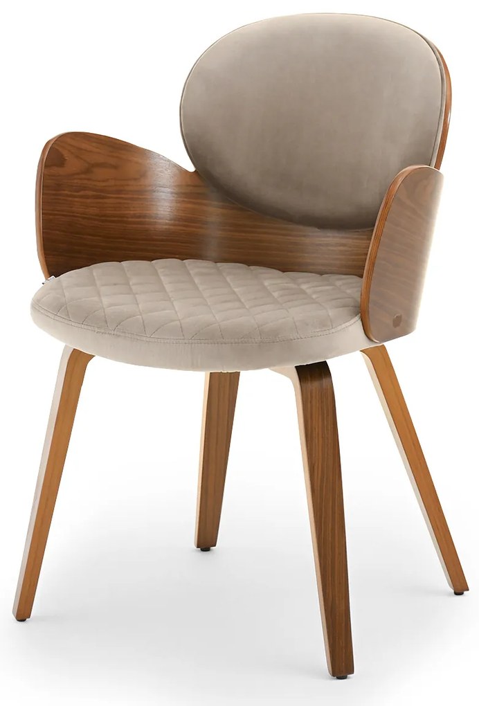 Scaun Aimee K (bej + nuc). Promo -8%. 1110883