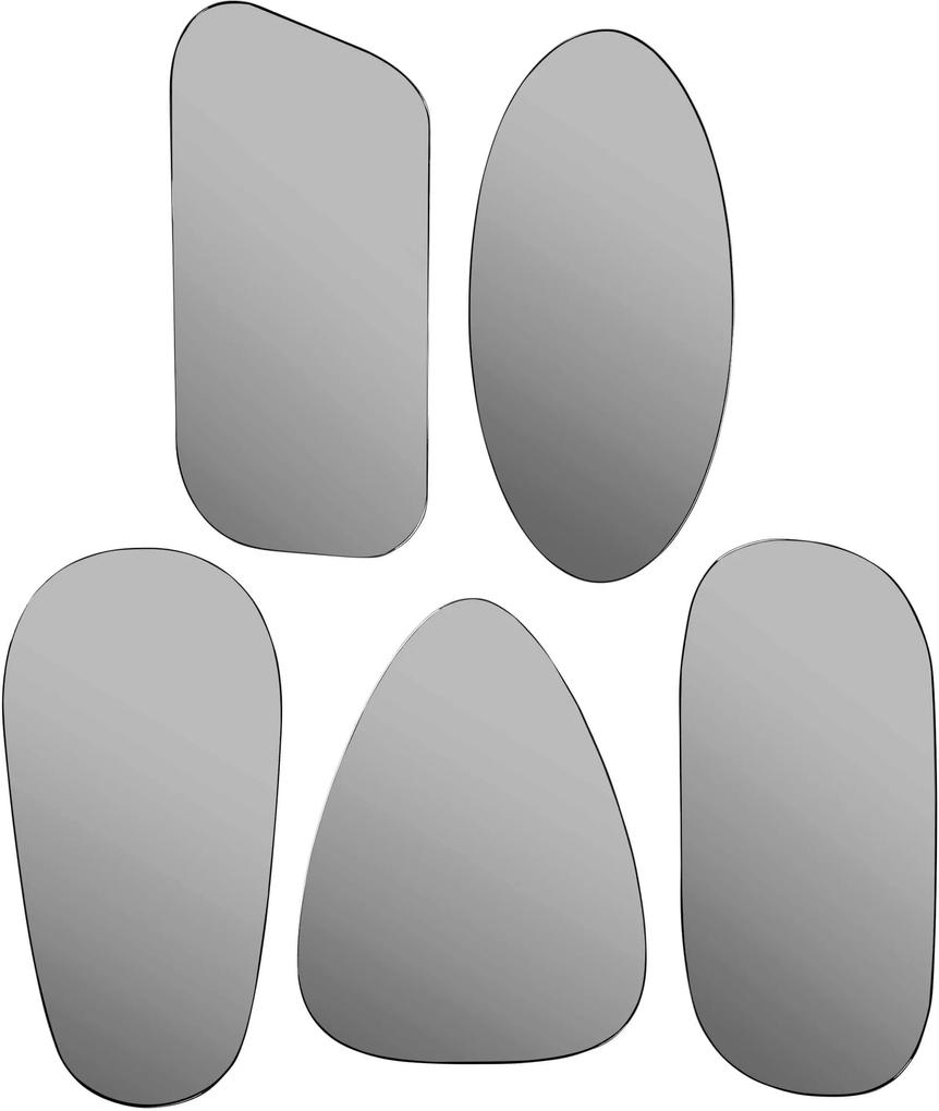 Set Oglinzi Art (5 buc) - Sticla Gri W(20 cm) x Lungime(48 cm) x Inaltime(0.5 cm)