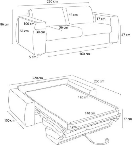 Canapea verde pentru dormitul zilnic/extensibilă cu tapițerie din chenille 220 cm Hugo – Bobochic Paris