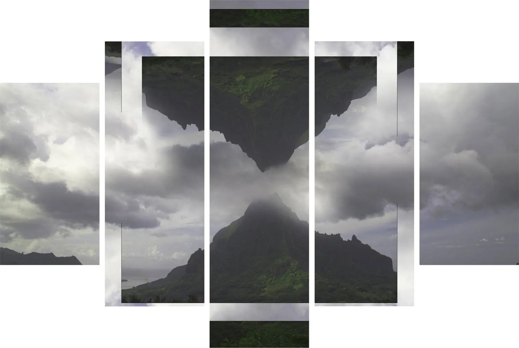 Tablou - Munții din Islanda, colaj geometric (150x105 cm)
