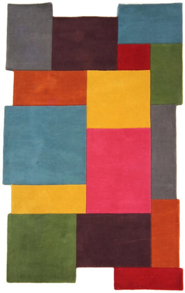 Covor Collage Multi, Flair Rugs, 120x180 cm, lana, multicolor