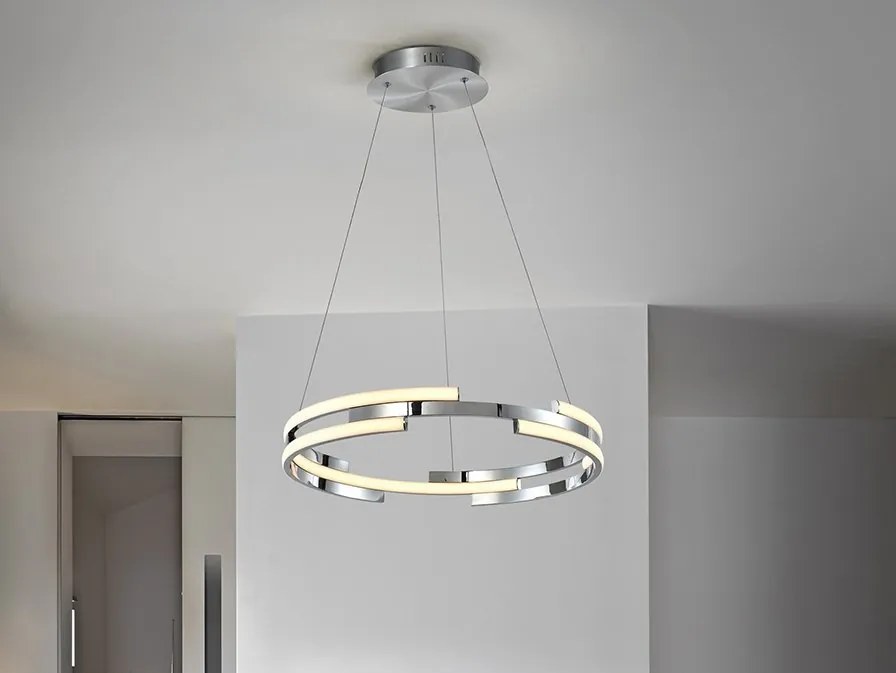 Lustra LED moderna design circular Ciclos crom
