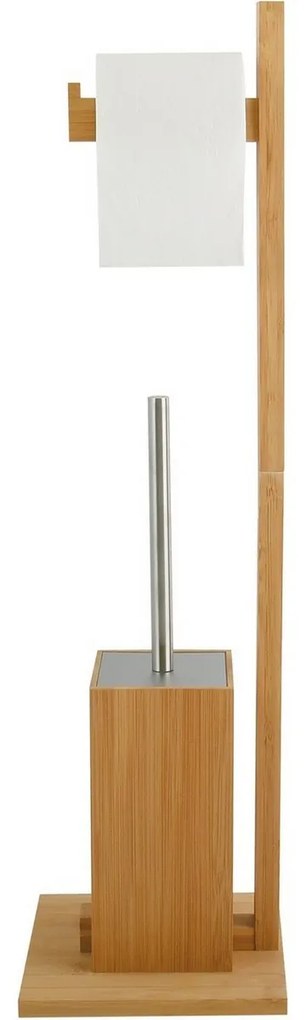 Suport din bambus pentru hârtie igienică cuperie MSV 19 x 19 x 70,5 cm