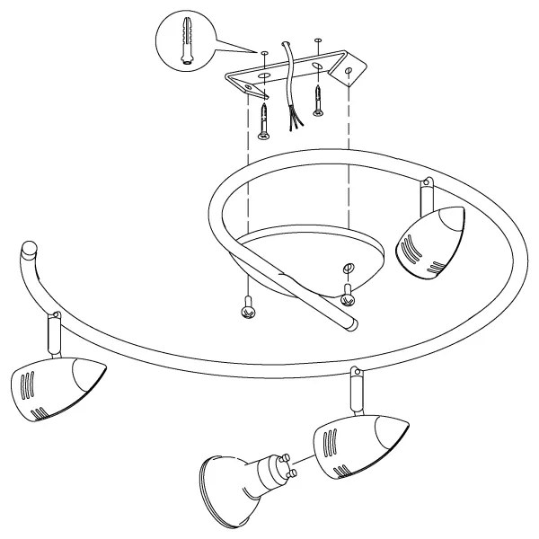 Eglo 92643 - LED Lampa spot MAGNUM 3xGU10-LED/3W/230V
