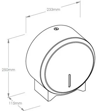 Dispenser hartie igienica Merida Stella 19 cm, negru