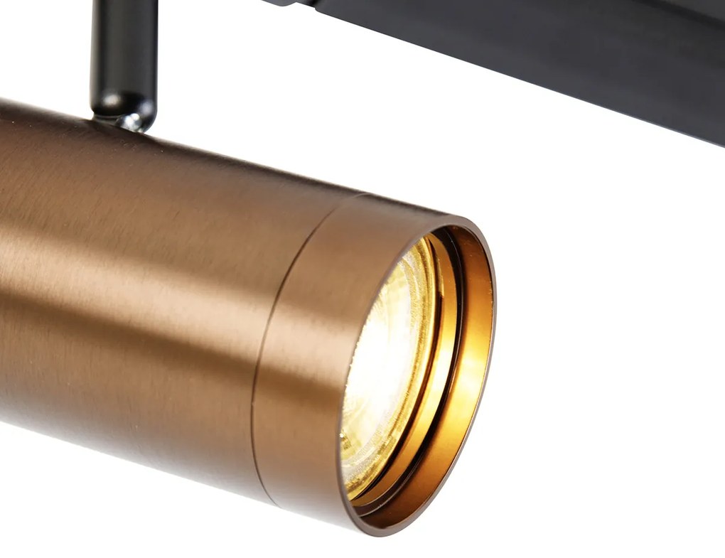 Sistem de șine modern monofazat cu 4 spoturi bronz închis - Jeana