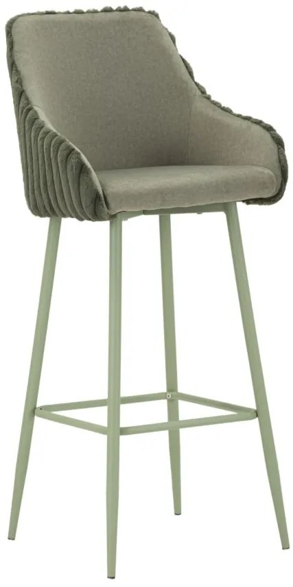 Mauro Ferretti Scaun De Bar Alaska -A- Verde Set 2 Bucăți Cm 52X46X111 (Înălțime Șezut Cm 78) | Aosom Romania