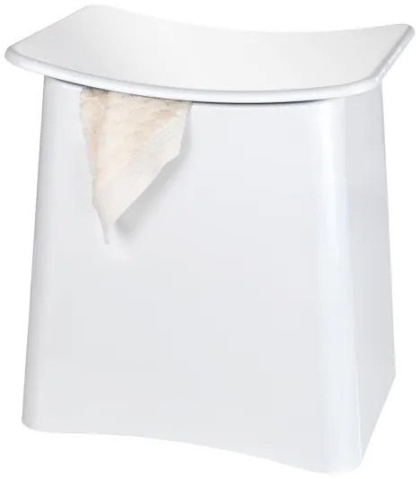 WENKO 22949100 - Taburet WING 45 x 48 cm alb/negru