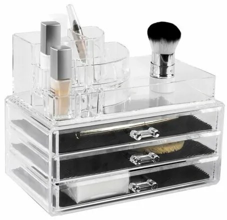 Compactor organizator cosmetic mare 3 sertare