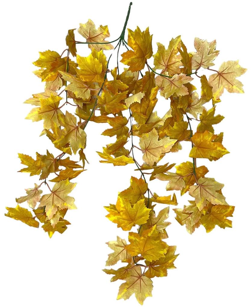 Creanga cu frunze artificiale Ginny 70cm, Galben