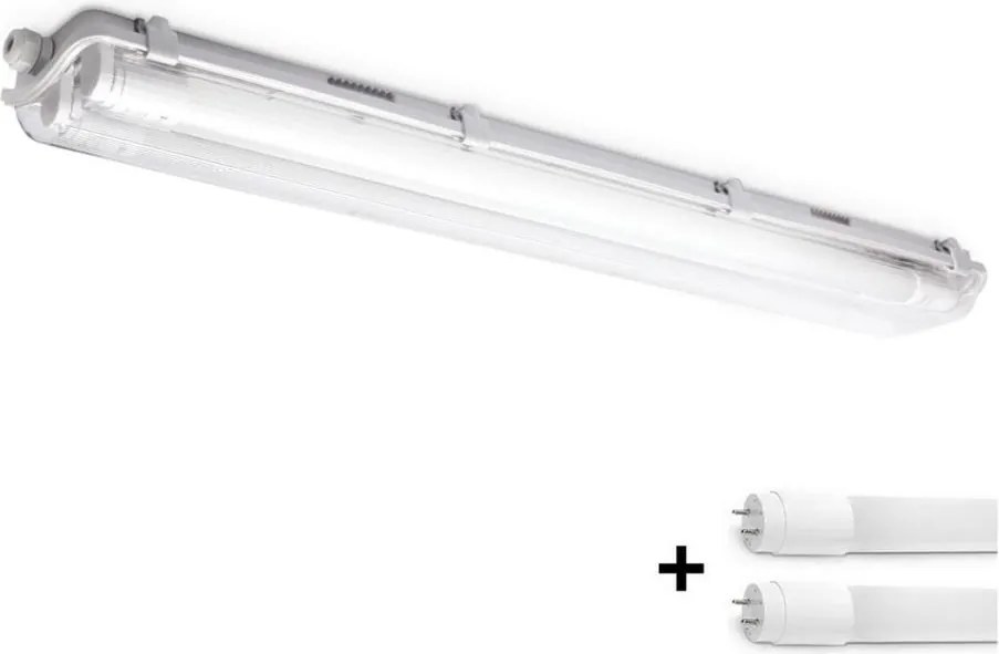 Brilagi -LED Tech. Corp de iluminat fluorescent OPTIMA T8 2xG13/9W/230V 4000K IP65 67,5 cm