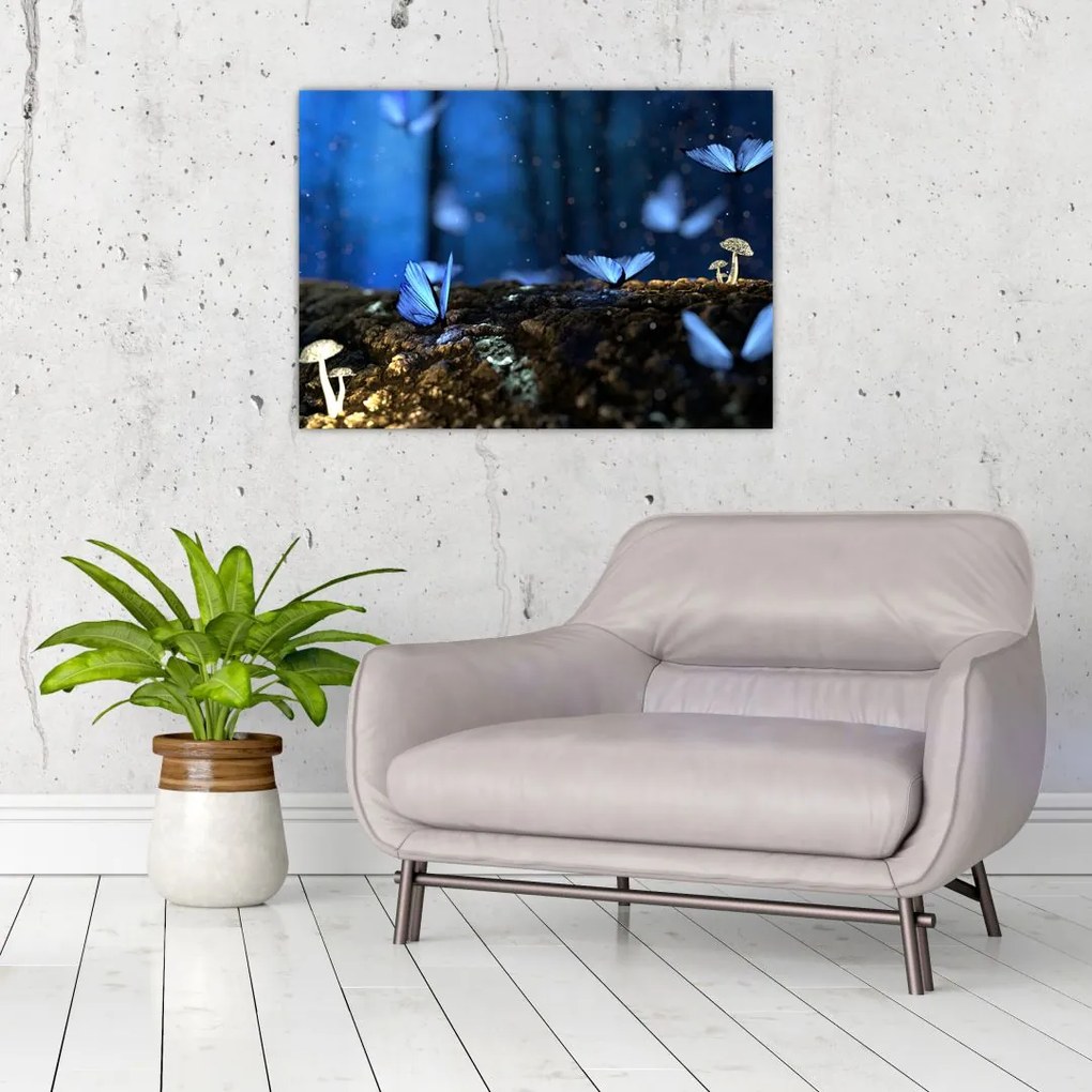 Tablou cu fluturi alabstre (70x50 cm)