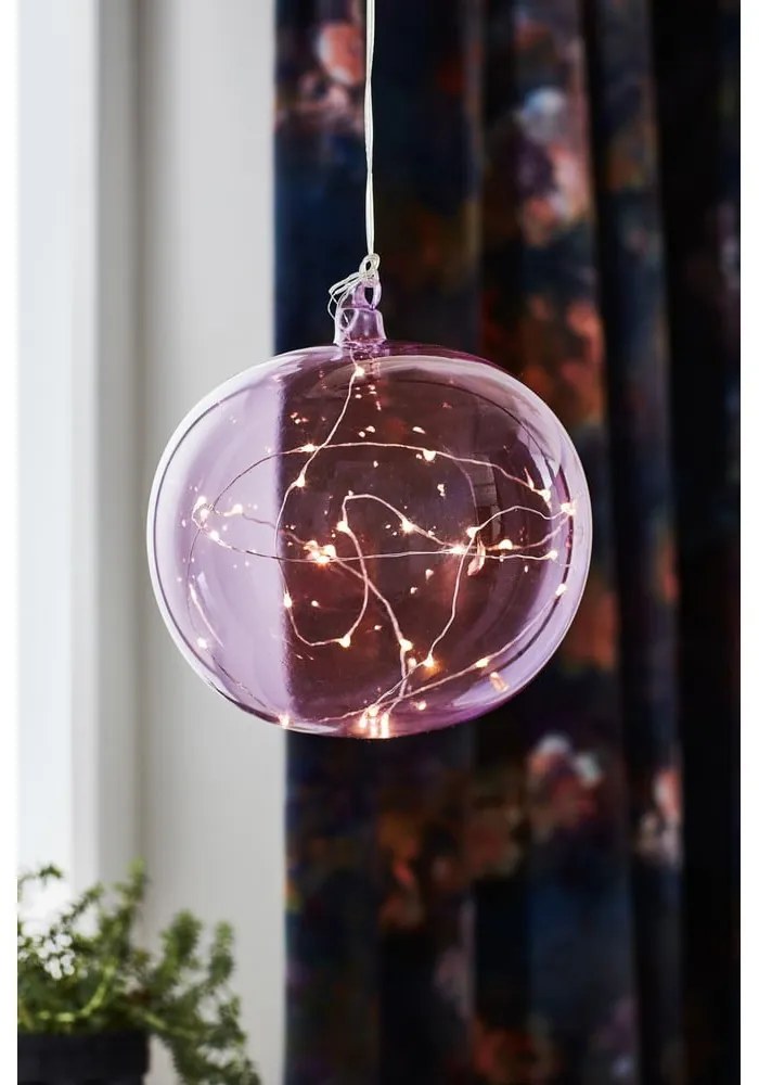 Decorațiune luminoasă de Crăciun mov suspendată ø 18 cm Lina – Markslöjd