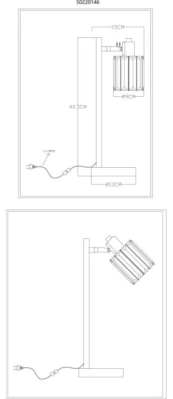 Veioza/Lampa de masa design elegant Run 50220146 GL