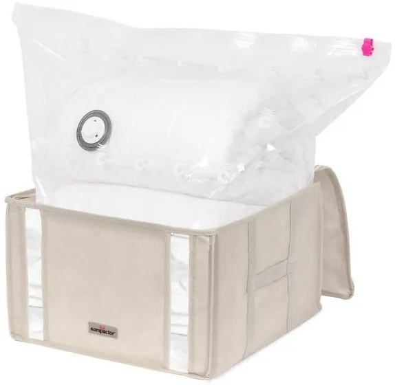 Cutie de depozitare cu carcasă Compactor Life, 125 l, bej