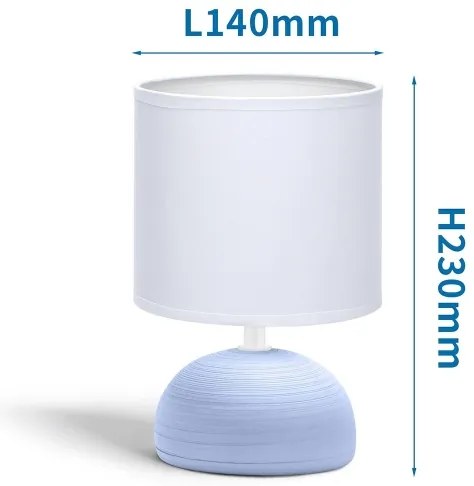 Lampă de masă 1xE14/40W/230V albastră/albă Aigostar
